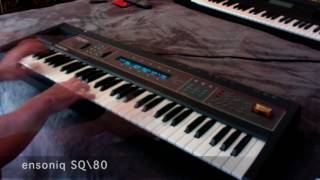 vintage ensoniq sq80 with some effects processing [upl. by Noroj86]