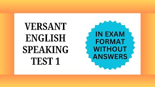 Versant English Test Practice Set 1 – Versant Call Center Exam Sample Questions Voice Assessment [upl. by Attolrac]