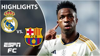 🏆 Vinicius Jr MASTERCLASS 🏆 Real Madrid vs Barcelona  Spanish Supercopa Highlights  ESPN FC [upl. by Anitsenre]