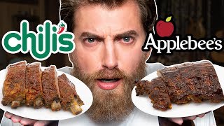 Applebees vs Chilis Taste Test  FOOD FEUDS [upl. by Elleined]