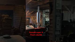 Farmall super A first start after rebuild [upl. by Uhayile]