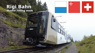 Rigi Bahn  New Stadler rolling stock 12 September 2023 4K Switzerland railway Stadler [upl. by Nahgeem150]