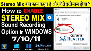 How to Get or Enable Stereo Mix on Windows 10 11  Stereo Mix Explained [upl. by Lynnett875]