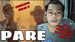 Abaddon  Pare ft Flow G Official Music Video REACTION [upl. by Madriene13]