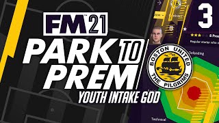 Park To Prem FM21  Boston United 3  Youth Intake God  Football Manager 2021 [upl. by Xantha768]