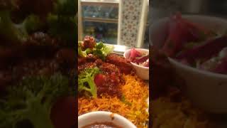 Chicken 🐔 kepsa rice with Indian grevyfoodieshortsvideo [upl. by Drhcir]