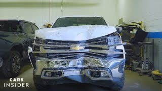 How Wrecked Cars Are Repaired  Cars Insider [upl. by Redneval]