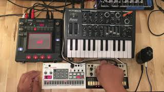 Arturia Microbrute Volca Keys Kaoss Pad KP3 Volca Sample [upl. by Pablo359]