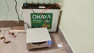 🔥Okaya battery OPTT19060  Microteck 700 12V छोटी फैमिली के लिए बेस्ट सेटअप 2024 मॉडल 💯✅ [upl. by Anifad]