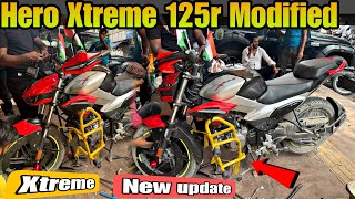 hero xtreme 125r modified  xtreme 125r ppf  xtreme 125r crash Guard [upl. by Hendrick]