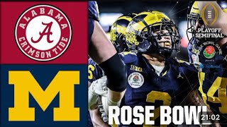 Rose Bowl Alabama Crimson Tide vs Michigan Wolverines  Full Game Highlights  Reaction [upl. by Rohn800]