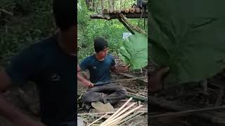 bushcraft build camp camping survival shelter wildlife skills lifehacks forest [upl. by Nnail]