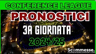 Schedina pronostici Conference League 3a giornata 7 novembre 2024 conferenceleague league [upl. by Aneeh]