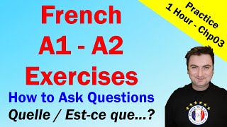 How to Ask Questions in French DELF A1 A2 Exam Practice Exercises  French For Beginners [upl. by Fania]