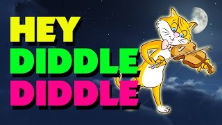 Hey Diddle Diddle  English Nursery Rhymes With Lyrics [upl. by Sikko]