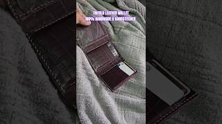 Trifold leather wallet Handmade leather wallet 100 handmade amp handstitched [upl. by Mil]