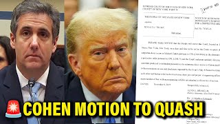 Michael Cohen Files Motion to SHUT DOWN Trump’s HARASSMENT [upl. by Basso188]