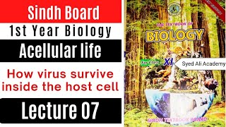 how virus survive inside the host cell  acellular life Chapter 5  class 11 biology Sindh board [upl. by Ardle]