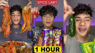 Ramizeinn TikTok Compilation  1 HOUR of Ramizeinn Eating Spicy Food [upl. by Kletter360]