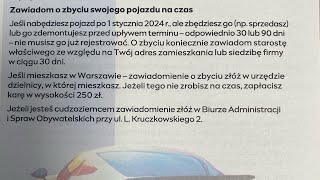 Nowe przepisy dotyczące zgłoszenia Zbycia Pojazdu  Wyjaśniamy i pomagamy [upl. by Jessi]