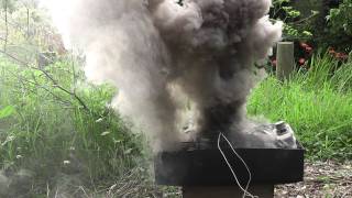 TV cathode ray tube explodes [upl. by Nauqet]