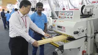 Auto Double Side Planer HOLYTEK [upl. by Ainoyek]