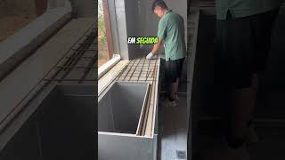 Ele criou uma pia usando 100 de porcelanato 👷‍♀️🚧 obras engenharia pedreiro foryou [upl. by Geoff355]