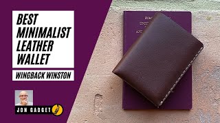 Best Minimalist Leather Wallet  Wingback Winston Review 2021 [upl. by Assilrac]