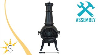 Sunnydaze 42quot Pioneer Outdoor Chiminea Fireplace  Cast IronBKI152 [upl. by Anoirtac]