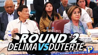 Delima vs Duterte ROUND TWO mainit na paghaharap ng dalawa sa hearing ng Quadcom [upl. by Opaline200]