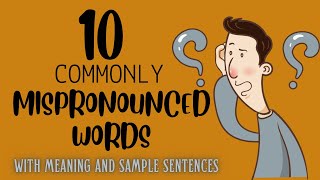 10 Commonly Mispronounced Words English Lesson for NonEnglish Speakers Pronunciation Mistakes [upl. by Hollie284]