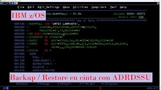 IBM z0S Backup  Restore con ADRDSSU [upl. by Verity483]