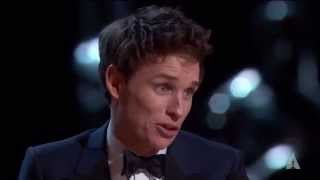 Eddie Redmayne winning Best Actor  87th Oscars 2015 [upl. by Ainattirb432]