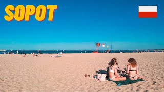 POLAND SOPOT BEACH BEFORE EVENING SUMMER 2023GDAŃSK SOPOT PLAŻA 4K [upl. by Woodhouse]