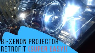 Retrofit Projector BiXenon Headlights DIY EASY [upl. by Jarrid]