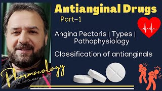 Pharmacology of Antianginal Drugs Part1  ANGINA TYPES  PATHOPHYSIOLOGY  CLASSIFICATION OF DRUGS [upl. by Acinomad]