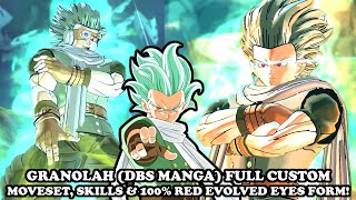 DLC Granolah All NEW Skills  Red Evolved Eyes Form DBS Manga The Cerealian Dragon Ball XV2 Mods [upl. by Weaks]