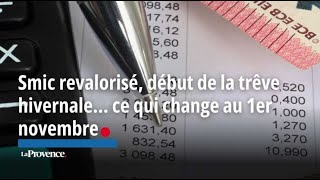 Smic revalorisé début de la trêve hivernale ce qui change au 1er novembre [upl. by Nwahsit306]