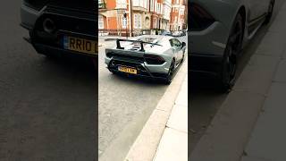 INSANE LAMBORGHINI HURACUN PERFORMANTE SUPERCAR SPOTTING IN CENTRAL LONDON shorts trending cars [upl. by Kaiulani870]