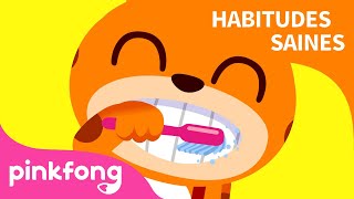 L’Heure de Brosser Tes Dents  Chansons des Habitudes Saines  Pinkfong  Chansons pour Enfants [upl. by Glynis]