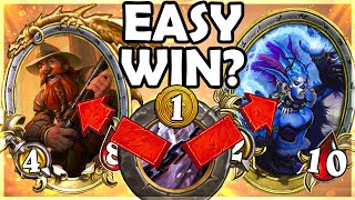 Easy golden Brann and golden Drakkari  Hearthstone Battlegrounds [upl. by Hgielek38]