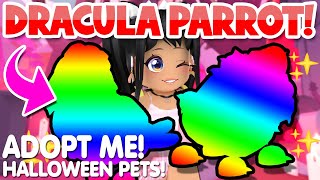 NEW DRACULA PARROT LEGENDARY HALLOWEEN PET in Adopt Me roblox NEWS TEA [upl. by Eohce778]