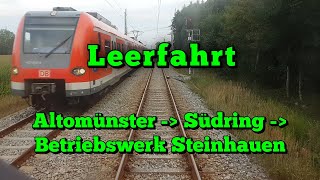 Führerstandsmitfahrt 2018 SBahn München  Altomünster  Steinhausen Leerfahrt [upl. by Amehsat]