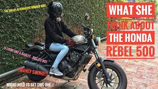 GIRL SAY ABOUT THE HONDA REBEL 500  CMX 500 [upl. by Xuagram159]