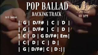 Backing Track Pop Ballad in G Ionian [upl. by Abie]