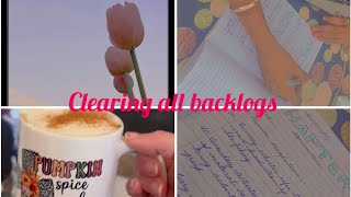 Clearing all backlogs 🌷🌿 study vlog realistic [upl. by Aydne]