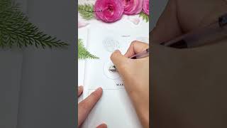 Drawing a Ranunculus flower EASY [upl. by Bettye]