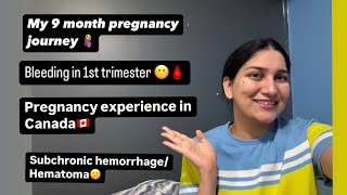 My 9 month pregnancy journey🤰 Bleeding in 1st trimester 😶 Pregnancy experience in Canada🇨🇦 [upl. by Hollenbeck824]