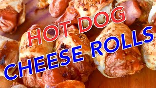 HOT DOG CHEESE ROLLS vom GRILL  Klaus grillt [upl. by Emarej490]