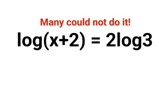 logx22log3 Many failed to find the value of x Can you do it logs logarithm maths [upl. by Krilov]